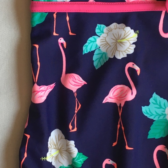 Girls bathing suit size 12 months flamingos floral - Picture 8 of 13